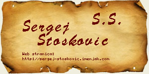 Sergej Stošković vizit kartica